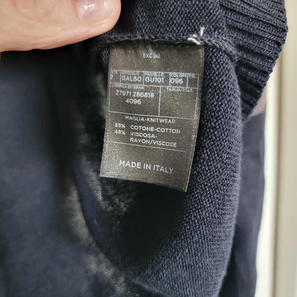 Mens GUCCI Navy‎ & Grey V-Neck Sweater Size M NWOT - Picture 5 of 13